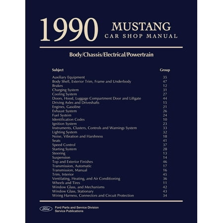 Detroit Iron OEM 1990 Ford Mustang Car Shop Manual