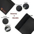 thumbnail image 3 of Fireproof Document Bags, 15x11in Waterproof and Fireproof Money Bag Fireproof Safe Storage Pouch with Zipper for A4 Document Holder,File,Cash and Tablet, Black, 3 of 8