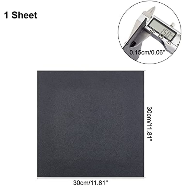 Plastic Sheet: 0.25 in Thick, 48 in W x 96 in L, Black, Opaque, 4,600 psi  Tensile Strength