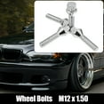 thumbnail image 2 of Unique Bargains M12 x 1.5 Taper Seat 17 mm Shank Wheel Bolts Lug Nuts Chrome Wheel Studs Set 8pcs, 2 of 6