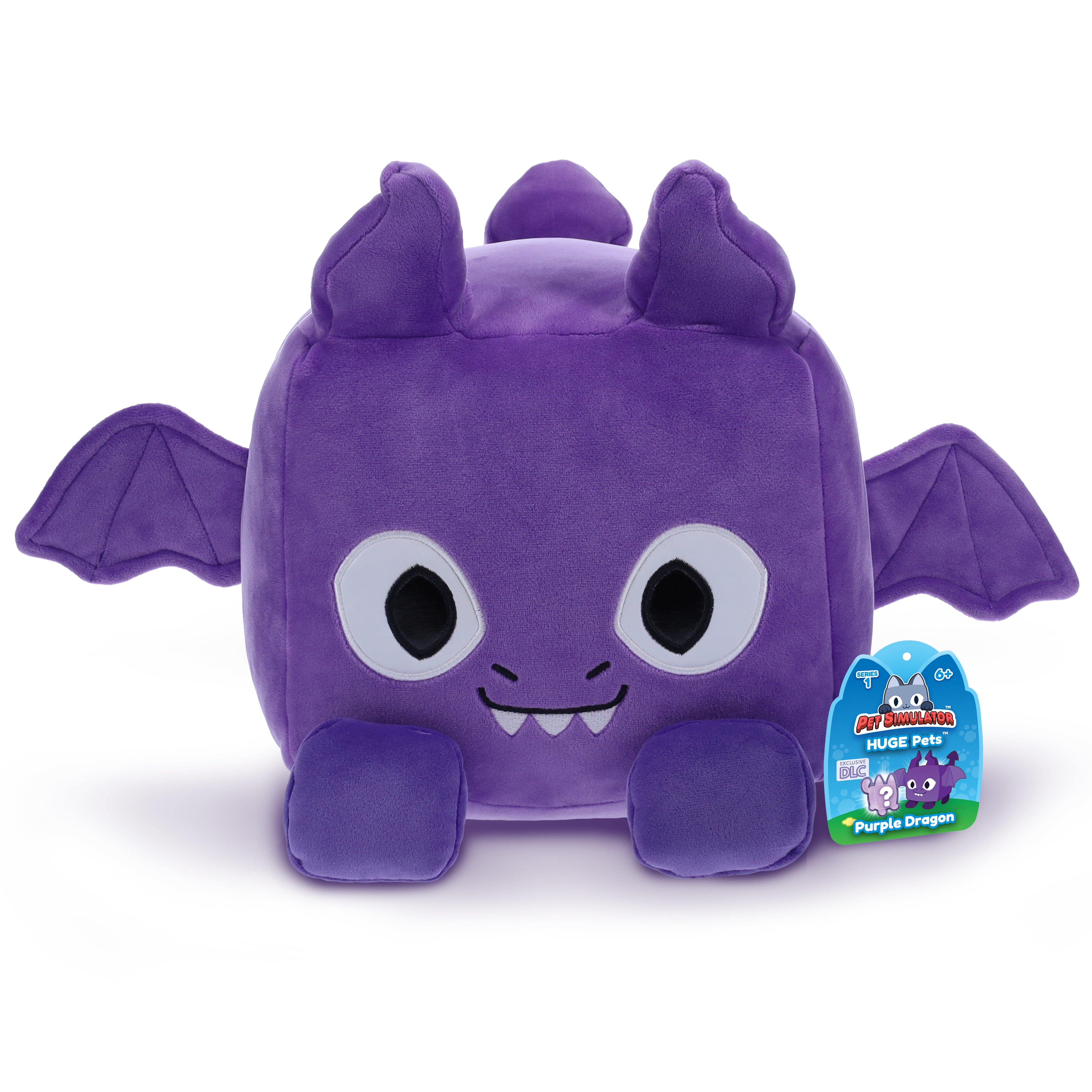 PET SIMULATOR - Purple Dragon HUGE Pet Plush (8.5" Tall, Series 1) [Includes DLC]