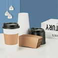 thumbnail image 3 of 100-pack 16 oz disposable coffee cups with lids and sleeves, sturdy thick paper and leak-proof insulation. Takeaway coffee cups with lids, paper thermal coffee cups suitable for hot and cold drinks., 3 of 7