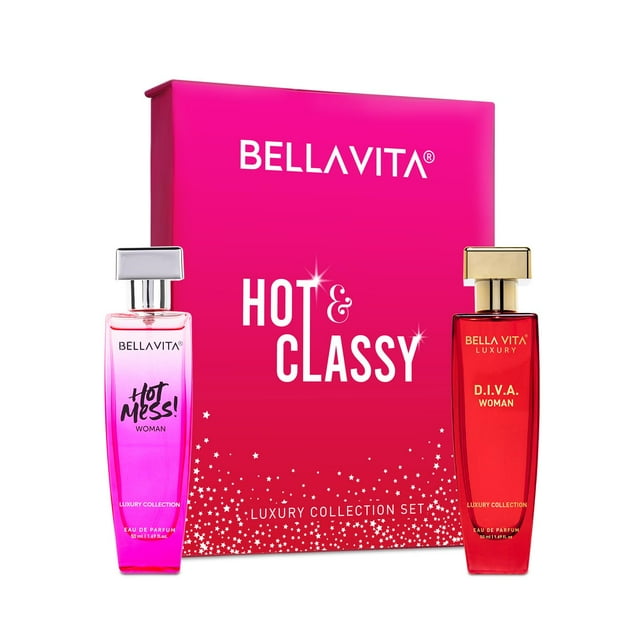 Bella Vita Luxury Hot & Classy D.I.V.A. Woman, Hot Mess Woman, 50ml Each (Gift Set)