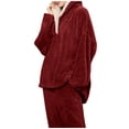 thumbnail image 3 of Sngxgn Women's Ruffled Pajama Sets Shorts Sets Sleepwear(Red,M), 3 of 7