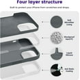 thumbnail image 2 of for iPhone 14 Case, Silicone Shockproof Slim Thin Phone Case for iPhone 14 6.1 inch (Space Gray), 2 of 14