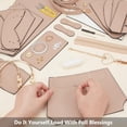 thumbnail image 3 of DIY Handbag Making Kit PU Leather Handmade Satchel Handbag Making Kit Leather Handmade Crossbody Bag DIY Kit for Handmade Bag Making Craft Wheat, 3 of 9