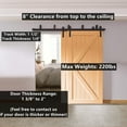 thumbnail image 5 of Bronco Hardware Heavy Duty Double Track Bypass Barn Door Hardware Kit 18FT, Perfect for Closet, Easy Installation, Slide Smoothly & Quietly (Hardware Kit Only), 5 of 6