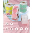 thumbnail image 3 of 1" Color Circle Thermal Sticker Label, Self-adhesive Round Direct Thermal Label, 3 of 5