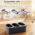thumbnail image 2 of 3 Slot Pasta Attachment Holder/Stand, Compatible with KitchenAid KSMPRA 3-Piece Pasta Roller & Cutter Set, Stand Mixer Attachment Organizer with Cleaning Brush Slot, 2 of 6