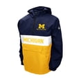thumbnail image 1 of Franchise Club Mens NCAA Alpha Anorak Jacket (Michigan Wolverines, Large), Navy, 1 of 4