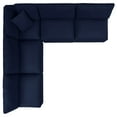 thumbnail image 3 of Modway Commix 5-Piece Sunbrella® Outdoor Patio Sectional Sofa in Navy, 3 of 10