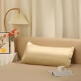 thumbnail image 3 of REGALWOVEN Satin Pillowcase Hidden Zipper with Sleep Eye Mask Jumbo Gold, 3 of 3
