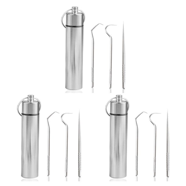 Bearachild 3 piezas palillos de con soporte Mini bolsillo adultos personas mayores herramientas contenedores Oficina viaje diario Type1 NO1 Bearachild CBP025454