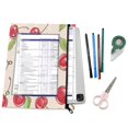 thumbnail image 4 of Pink Cherrys A4 Pencil Pouch 3 Ring Zipper Pencil Pouches Pencil Case for Binder Cosmetic Bag 2 Pack, 4 of 6