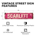 thumbnail image 2 of SCARLETT Vintage Style Rustic Street Sign – (2 Pack) Childrens Name Room Sign Retro Decorative Wall Sign for Home, Bar, Garage, or Outdoor Use | 4" X 18" Plastic Road Sign, 2 of 5