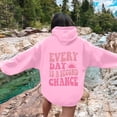 thumbnail image 4 of Hoodies for Women 2025 Everyday Is A Second Chance Hoodie Y2K Graphic Hoodie Hooded Sweatshirt Women Pullover, 4 of 5