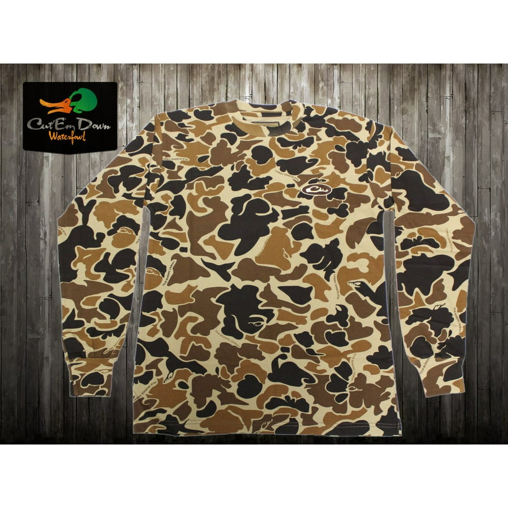 DRAKE WATERFOWL LONG SLEEVE LAYERING TEE OLD SCHOOL CAMO