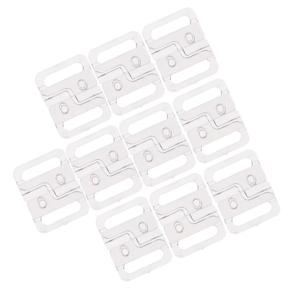 10 Pairs 14mm Clear Plastic Clips Hook Snap Clasps Fasteners - Walmart.com