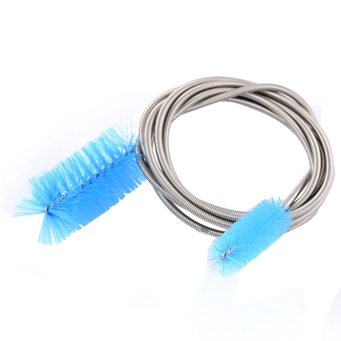 Aquarium Metal Chain Plastic Double Headed Cleaning Hose Pipe Brush