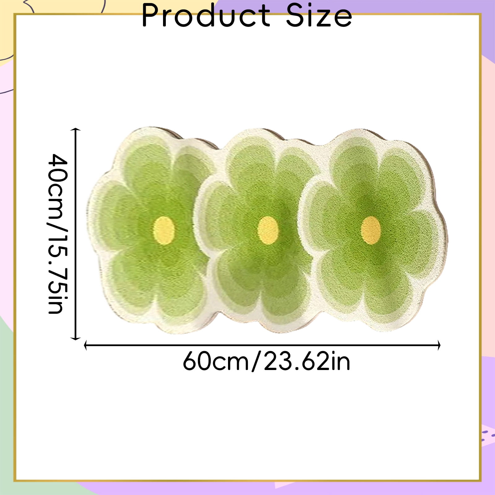 Flower Pattern Non Slip Washable Rugs Floor Mat Entryway Rug Non Slip Kitchen Floor Mats With Rubber Backing For Entrance Bedroom Bathroom Indoor Door Carpet For Home Light Green
