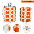thumbnail image 5 of Yayeee 2 Pack Qtip Holder Bathroom Cotton Swab Canister with Lid Clear Dispenser Set, Orange Geometric Circles, 5 of 6