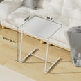 thumbnail image 6 of CHITOOMA TV Tray with Cup Holders, Portable C-Shaped Side Dinner Tray Table, Adjustable 6 Heights & 3 Tilt Angle for Living Room, Bedroom, White, 6 of 9