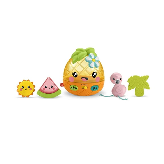 Fisher-Price Paradise Pals Magical Lights & Tunes Pineapple Toy for Baby Toddler Learning