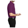 thumbnail image 3 of Yellow Rooster Male Silk Touch Polo Men Extended T-Shirts Deep Berry L, 3 of 7
