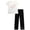 Baby Phat White/Acid Black, variant on Girls Denim Pants Set Soft Crewneck Girls Shirts and Wide Leg Denim Jeans Set 2 Piece