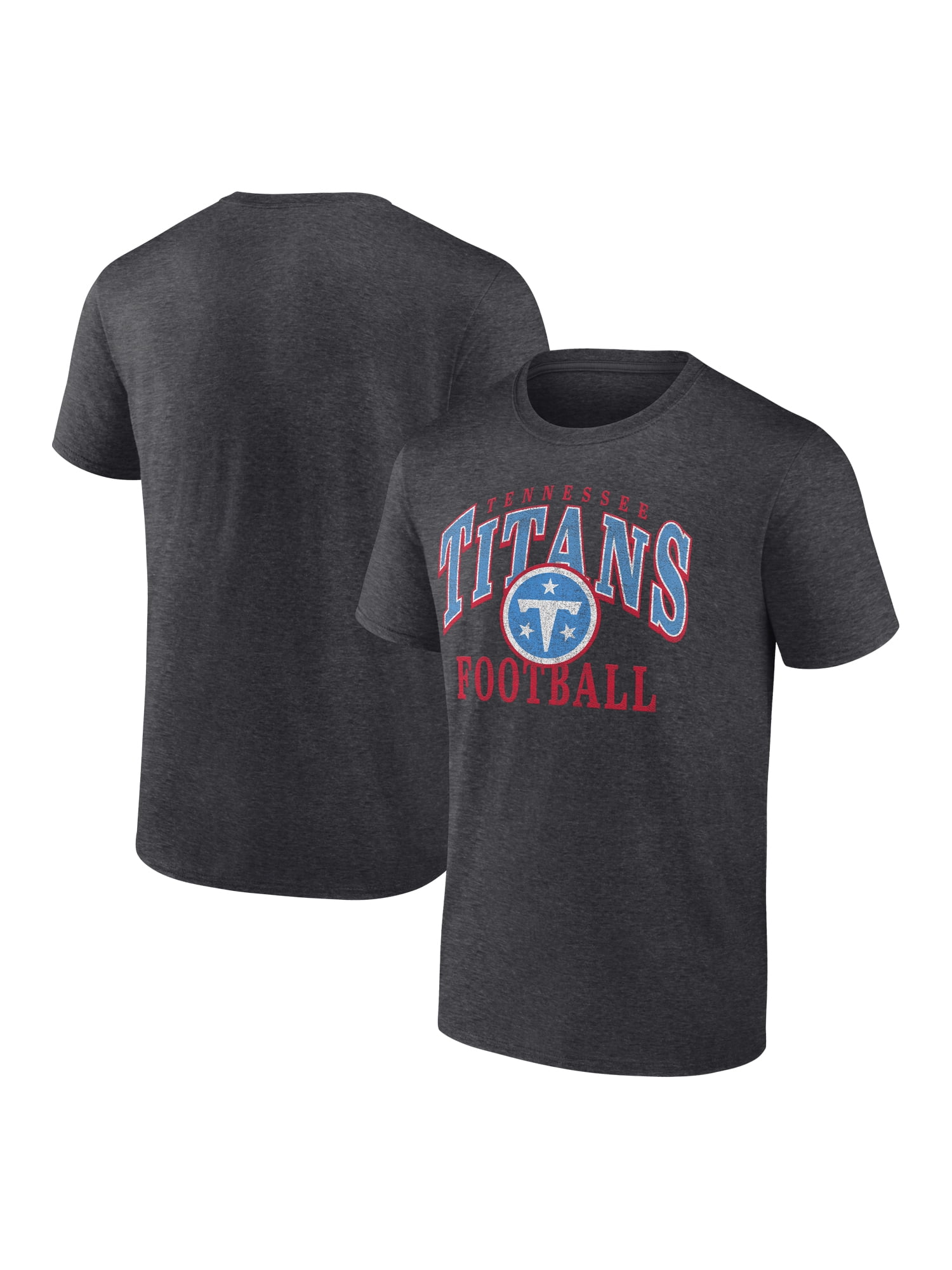 NFL Tennessee Titans Men's Cotton Charcoal Heather Short Sleeve T-Shirt