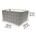 thumbnail image 4 of Unique Bargains Fabric Storage Bin Box with Handles Laundry Baskets Organizer for Closet, 4 of 9