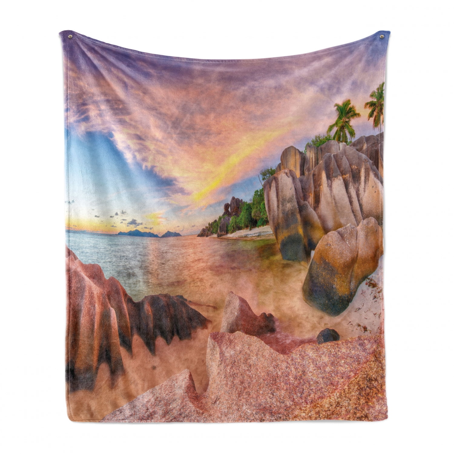 Multicolor Ambesonne Massachusetts Soft Flannel Fleece Throw Blanket Cozy Plush for Indoor and Outdoor Use 50 x 60 Cape Cod Herring Cove Beach in Boston United States of America Touristic