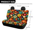 thumbnail image 4 of CHAQLIN Retro Floral Car Back Seat Cover for SUV, 2 Piece Waterproof Universal Bench Protectors Stretch Easy to Install Back Seat Covers, 4 of 7