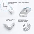 thumbnail image 4 of Unique Bargains 20 x 20mm Angle Bracket Stainless Steel L Shaped Angle Brackets Corner Braces Support with Screws, 4pcs, 4 of 7