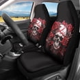 thumbnail image 2 of XYZCANDO Skull Floral Car Seat Covers for Woman Soft Car Front Seat Covers Full Protection Washable, for Van Truck Vehicle, 2 of 10