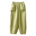 thumbnail image 5 of Pants for Women Pants Set Two Piece Casual Casual Wear Women Elastic And Tracksuit Elastic Waist Teen Girls for Size 12 Star Cool Outfits Work Work Trousers Yellow XL, 5 of 7