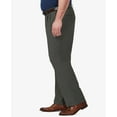 thumbnail image 2 of Mens Haggar Premium Comfort Expandable-Waist Classic-Fit Stretch Pleated Dress Pants Charcoal, 2 of 9