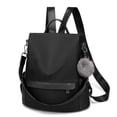thumbnail image 1 of Mochila CHERUTY de nailon antirrobo, moda, viajes, color negro, 1 of 7
