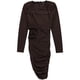 thumbnail image 1 of GUESS Womens Ruched Cut Out Mini Dress, medbrown, 6, 1 of 2