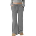thumbnail image 2 of Women's Elastic Waist Sports Pants with Drawstring and Pockets for Active Lifestyle, 2 of 9