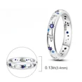 thumbnail image 3 of Nuevo anillo de cristal Celestial azul brillante Luna sol estrella para mujer moda elegante banda para el dedo apilable regalos de joyería de fiesta, 3 of 5