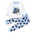 thumbnail image 1 of Pyjamas Mignons à Manches Longues pour Garçons Tout-Petits Chemise Imprimée Hauts et Pantalons Ensemble 2 Pcs Enfant, 1 of 3