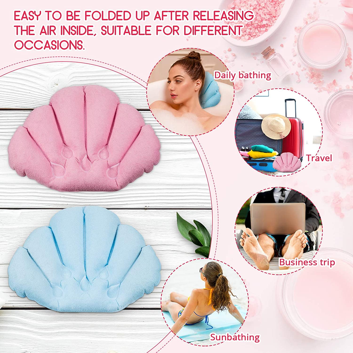 Inflatable cushion for bath hotsell