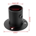 thumbnail image 2 of OwnMy 4 paquetes de soportes para barra de acero inoxidable con brida, soporte para barra de montaje en pared con tornillos para armario, barra de cortina de ducha (apto para 25 mm / 1 '') (negro), 2 of 5