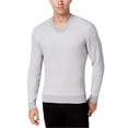 thumbnail image 2 of Alfani Mens v-neck Knit Sweater, Grey, X-Large, 2 of 2