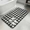 thumbnail image 2 of Front Door Mat 19.7"x31.5", Black White Plaid Non Slip Backing & Low Profile Doormats, Absorbent Muddy Dirt Trapper Door Mats for Front Back Door Entryway Modern Simple Buffalo Check Gingham, 2 of 9