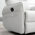 thumbnail image 4 of Rocking Recliner Chair,360 Degree Swivel Nursery Rocking Chair,Glider Chair,Modern Small Rocking Swivel Recliner Chair for Bedroom,Living Room Chair Home Theater Seat,Side Pocket(Light Gray), 4 of 8