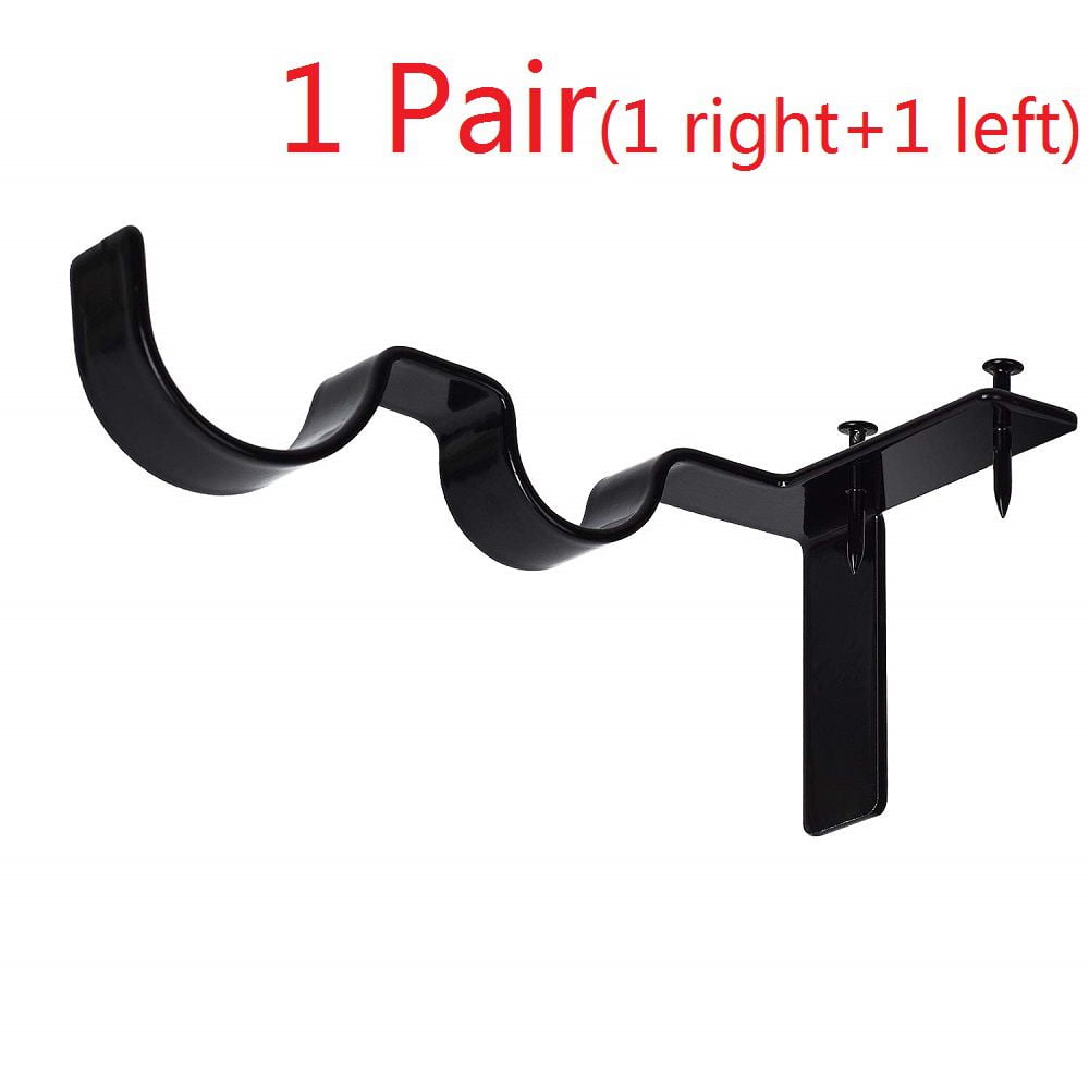 2 PCS Adjustable Curtain Rod Bracket Heavy Duty Curtain Rod Holders for 1 Inch Rod and 5/8 Inch