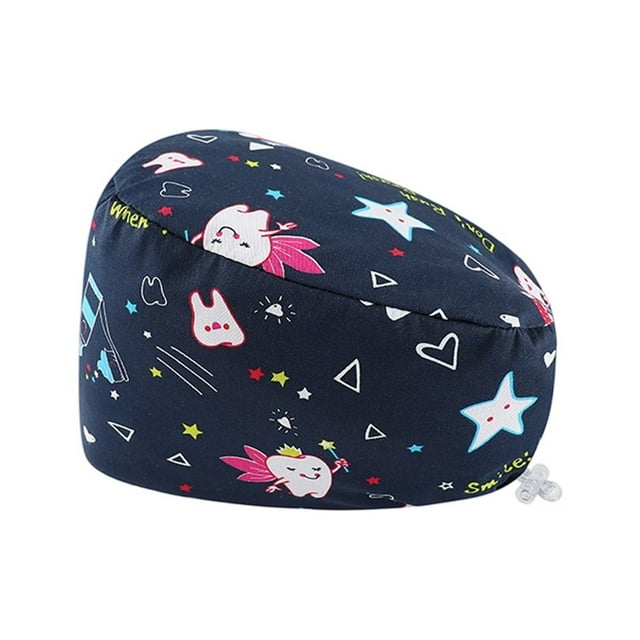 Beret Hat for Unisex Breathable Print Scrub Cap Ideal for Healthcare Workers Functional Comfort Daily Wear