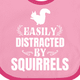 thumbnail image 4 of Inktastic Easily Distracted by Squirrels Boys or Girls Baby Bib, 4 of 4